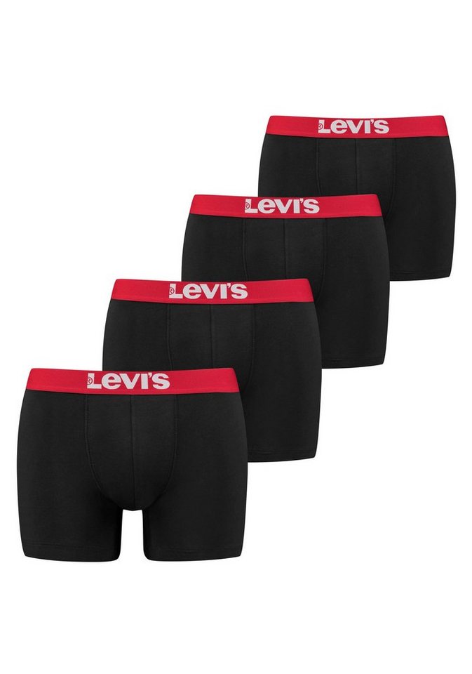 Levi's® Boxershorts (Packung, 4-St) LEVIS MEN SOLID BASIC BOXER BRIEF ORG CO 4P ECOM von Levi's®