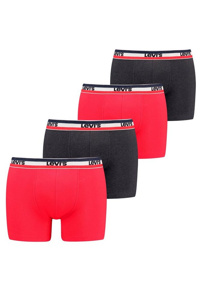 Levi's® Boxershorts (Packung, 4-St) LEVIS MEN SPRTSWR LOGO BOXER BRIEF ORG CO 4P ECOM von Levi's®