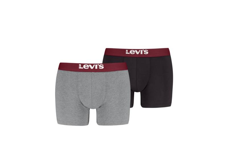 Levi's® Boxershorts LEVIS MEN SLD BASC BOXER BRIEF ORG CO 2P (Packung, 2er Pack) mit breitem Logobund von Levi's®