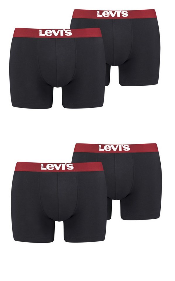 Levi's® Boxershorts LEVIS MEN SOLID BASIC BOXER BRIEF ORG CO 4P (4-er Pack) von Levi's®