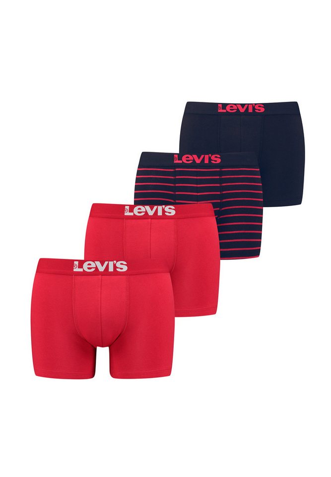 Levi's® Boxershorts LEVIS MEN SOLID BASIC BOXER & VINTAGE STRIPE 4P ECOM (Spar-Pack, 4-St., 4er-Pack) von Levi's®