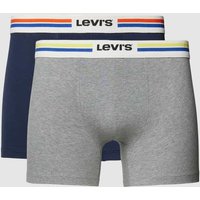Levi's® Boxershorts mit Label-Bund im 2er-Pack in Marine, Größe S von Levi's®