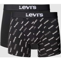 Levi's® Boxershorts mit elastischem Label-Bund Modell 'LOGO' im 2er-Pack in Black, Größe L von Levi's®