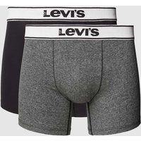 Levi's® Boxershorts mit elastischem Label-Bund im 2er-Pack in Black, Größe M von Levi's®