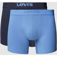 Levi's® Boxershorts mit elastischem Label-Bund im 2er-Pack in Blau, Größe M von Levi's®