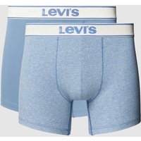 Levi's® Boxershorts mit elastischem Label-Bund im 2er-Pack in Hellblau Melange, Größe L von Levi's®