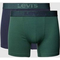 Levi's® Boxershorts mit elastischem Label-Bund im 2er-Pack in Petrol, Größe S von Levi's®