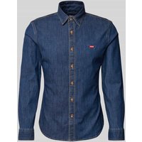 Levi's® Freizeithemd mit Label-Stitching in Jeansblau, Größe S von Levi's®