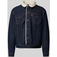 Levi's® Jeansjacke mit Teddyfutter Modell 'GIVE IT A RINSE' in Dunkelblau, Größe M von Levi's®
