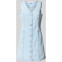 Levi's® Jeanskleid mit V-Ausschnitt Modell 'VIANNA' in Hellblau, Größe S von Levi's®
