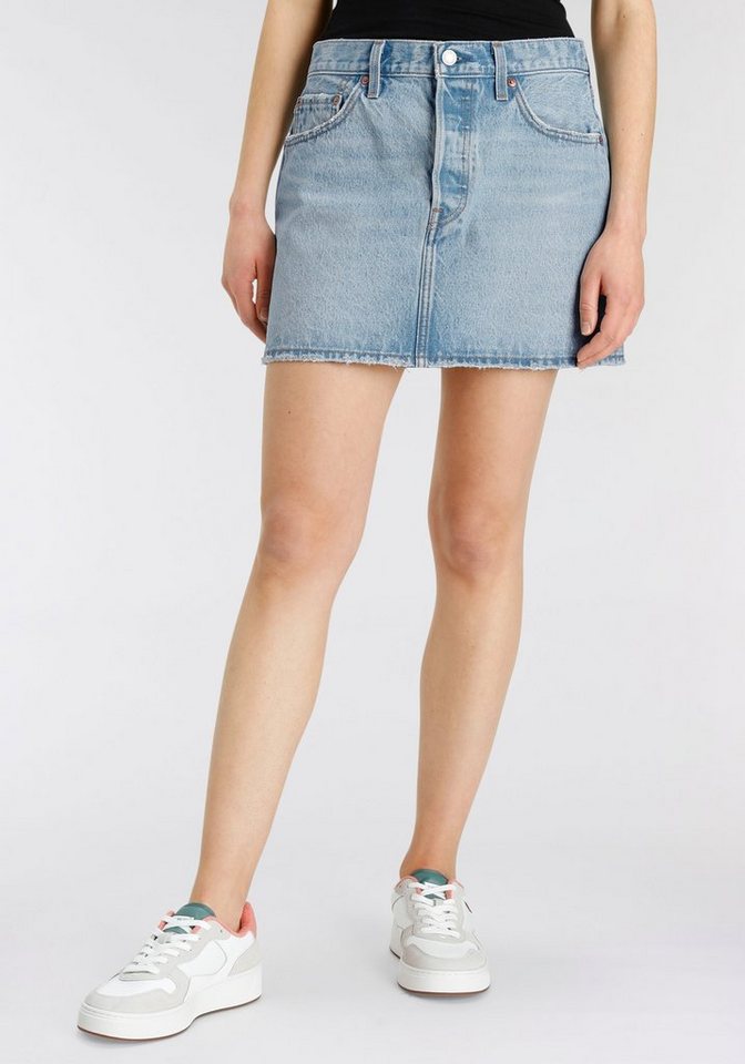 Levi's® Jeansrock ICON SKIRT mit Used-Effekten und ausgefransten Kanten von Levi's®