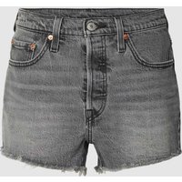 Levi's® Jeansshorts mit Fransen Modell '501 ORIGINAL' in Anthrazit, Größe 24 von Levi's®