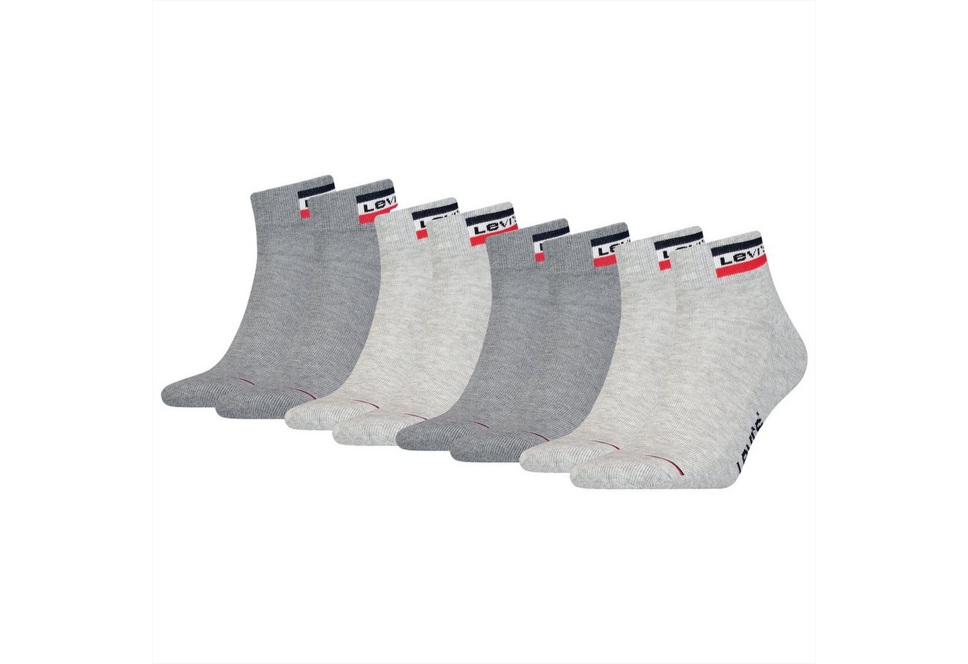 Levi's® Kurzsocken Mid Cut (4-Paar) mit weicher Frottee-Sohle von Levi's®