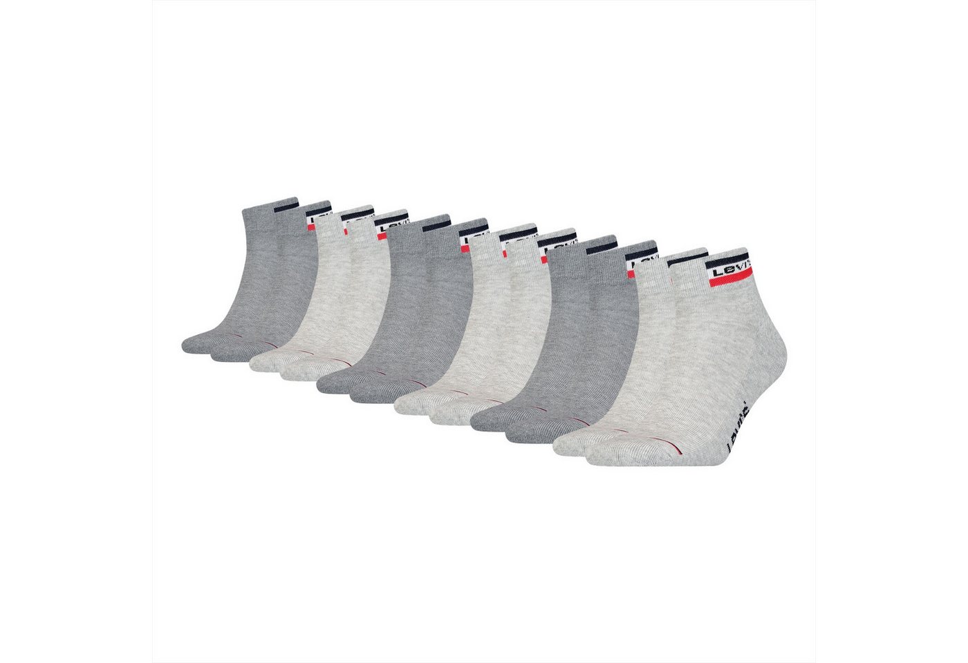 Levi's® Kurzsocken Mid Cut (6-Paar) mit weicher Frottee-Sohle von Levi's®