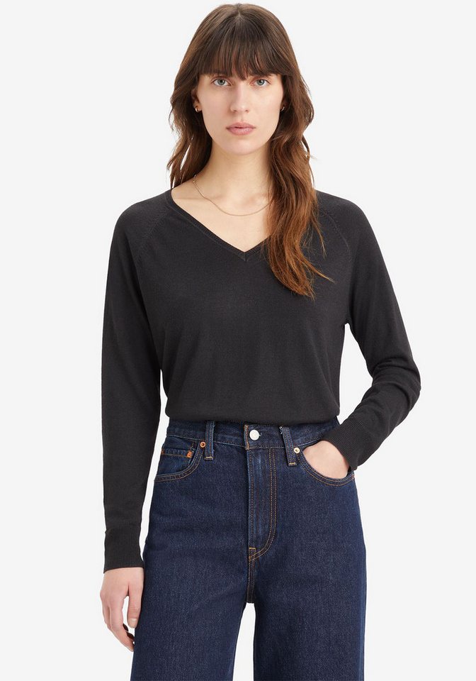 Levi's® Longpullover PETAL VNECK SWEATER mit Rippbündchen von Levi's®
