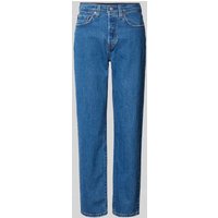 Levi's® Regular Fit Jeans mit Gürtelschlaufen Modell '501 CROP JAZZ POP' in Jeansblau, Größe 30/30 von Levi's®