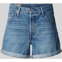 Levi's® Regular Fit Jeansshorts im 5-Pocket-Design Modell '501®' in Jeansblau, Größe 26 von Levi's®