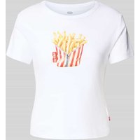 Levi's® Regular Fit T-Shirt mit Logo-Print Modell 'Rickie' in Weiss, Größe L von Levi's®