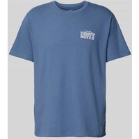 Levi's® Relaxed Fit T-Shirt mit Label-Print in Rauchblau, Größe XXL von Levi's®