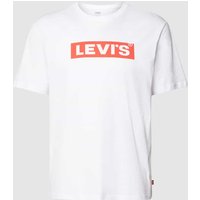 Levi's® Relaxed Fit T-Shirt mit Label-Print in Weiss, Größe L von Levi's®