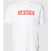 Levi's® Relaxed Fit T-Shirt mit Label-Print in Weiss, Größe M von Levi's®