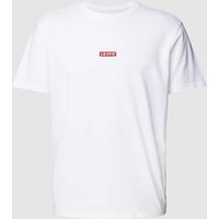 Levi's® Relaxed Fit T-Shirt mit Label-Stitching in Weiss, Größe S von Levi's®