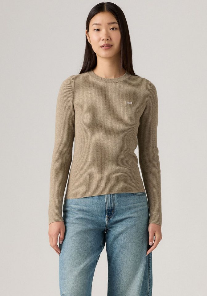 Levi's® Rundhalspullover RIB CREW SWEATER Geripptes Strickmuster von Levi's®