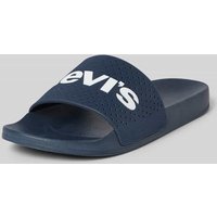 Levi's® Slides mit Label-Print Modell 'JUNE PERF' in Marine, Größe 41 von Levi's®