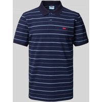 Levi's® Slim Fit Poloshirt mit Label-Stitching Modell 'HOUSEMARK' in Marine, Größe M von Levi's®