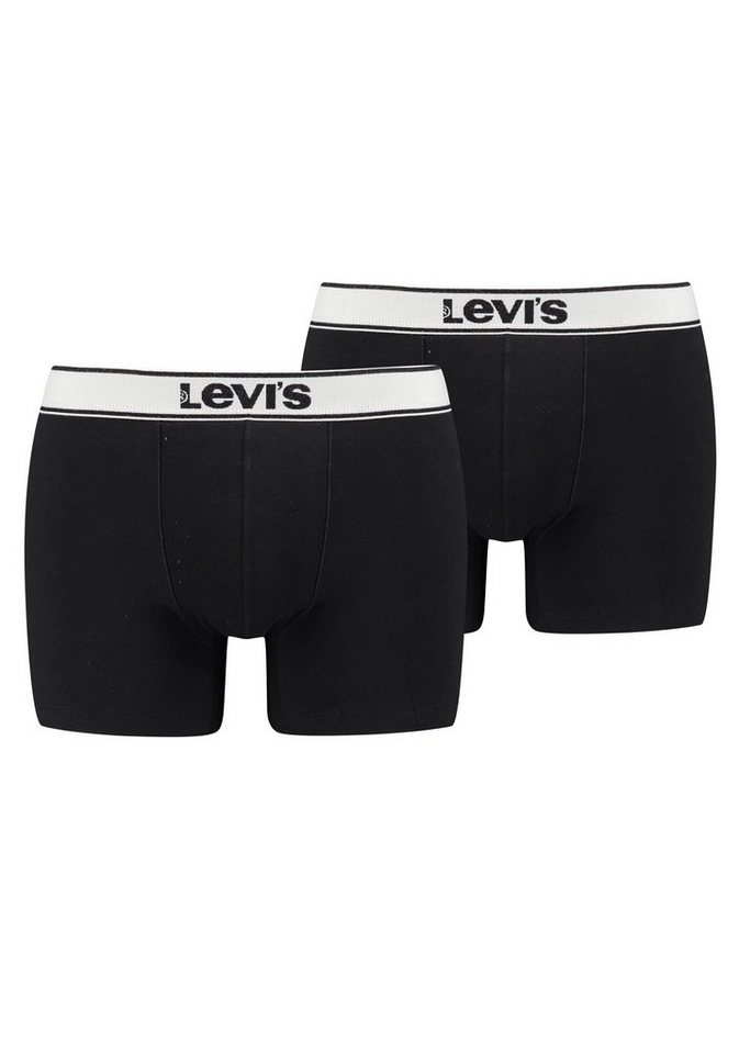 Levi's® Boxershorts LEVIS MEN VNTG HTR BOXER BRIEF ORG CO 2P (2er Pack) mit breitem Logobund von Levi's®