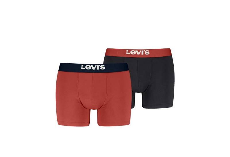 Levi's® Slip LEVIS MEN SOLID BASIC BOXER BRIEF ORGANIC CO 2P (2er-Pack) mit Logobund von Levi's®