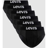 Levi's® Slip mit Stretch-Anteil im 6er-Pack in Black, Größe L von Levi's®