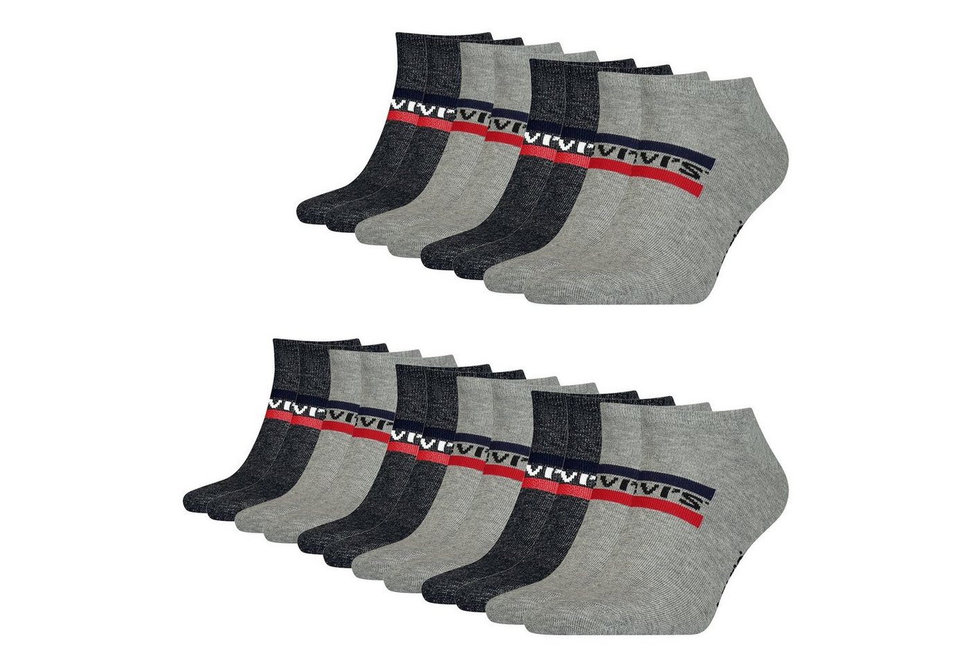 Levi's® Sneakersocken Superior Comfort (10-Paar) mit Markenschriftzug auf dem Spann von Levi's®