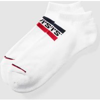 Levi's® Sneakersocken mit Label-Print im 2er-Pack in Weiss, Größe 39/42 von Levi's®