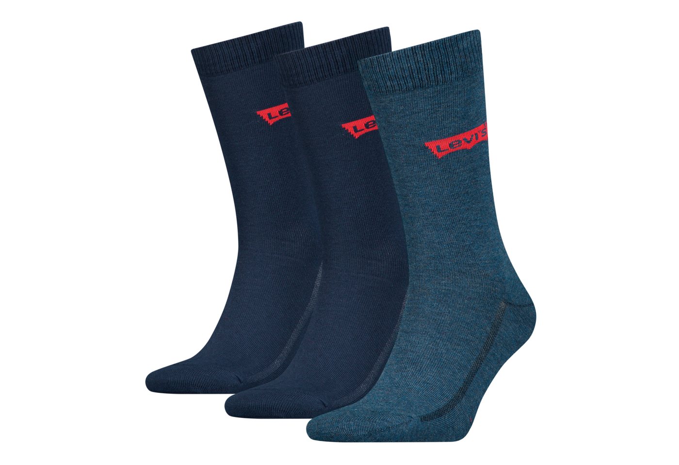 Levi's® Socken LEVIS REGULAR CUT BW LOGO RECYCL CO 3P (Packung, 3-Paar, 2er Pack) mit breitem Logobund von Levi's®