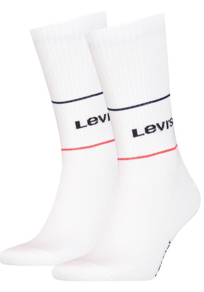 Levi's® Socken LEVIS SHORT CUT LOGO SPORT 2P (Packung, 2-Paar, 2er Pack) mit breitem Logobund von Levi's®