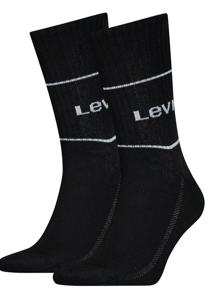 Levi's® Socken LEVIS SHORT CUT LOGO SPORT 2P (Packung, 2-Paar, 2er Pack) mit breitem Logobund von Levi's®