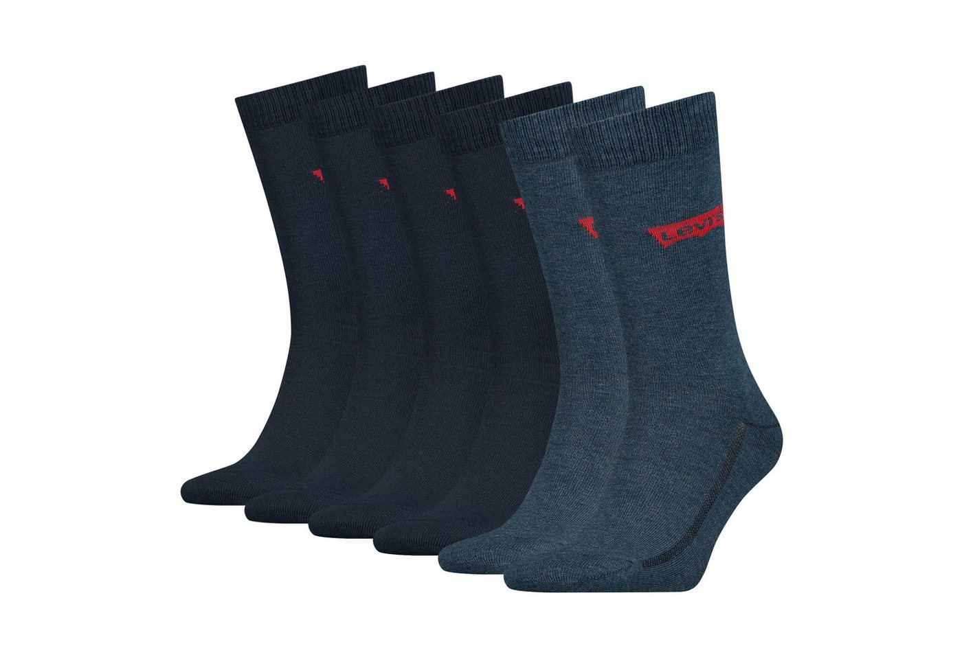 Levi's® Socken Regular Cut Batwing Logo Socks (3-Paar) mit seitlichen Belüftungslinien von Levi's®
