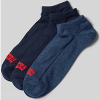 Levi's® Socken mit Label-Detail Modell 'LOW CUT BATWING LOGO' im 3er-Pack in Jeansblau, Größe 43/46 von Levi's®