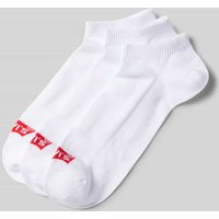 Levi's® Socken mit Label-Detail Modell 'LOW CUT BATWING LOGO' im 3er-Pack in Weiss, Größe 39/42 von Levi's®