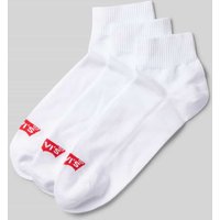 Levi's® Socken mit Label-Detail Modell 'MID CUT BATWING LOGO' im 3er-Pack in Weiss, Größe 43/46 von Levi's®