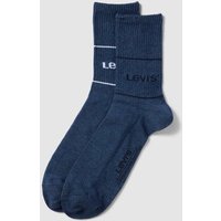 Levi's® Socken mit Label-Detail im 2er-Pack in Blau Melange, Größe 39/42 von Levi's®