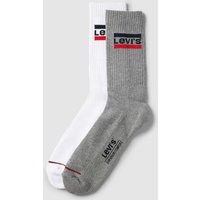 Levi's® Socken mit Label-Detail im 2er-Pack in Weiss, Größe 39/42 von Levi's®