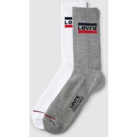 Levi's® Socken mit Label-Detail im 2er-Pack in Weiss, Größe 39-42 von Levi's®