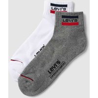 Levi's® Socken mit Label-Details im 2er-Pack in Mittelgrau Melange, Größe 39-42 von Levi's®