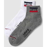 Levi's® Socken mit Label-Details im 2er-Pack in Mittelgrau Melange, Größe 39/42 von Levi's®