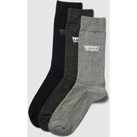 Levi's® Socken mit Label-Details im 3er-Pack in Mittelgrau Melange, Größe 39/42 von Levi's®