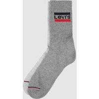 Levi's® Socken mit Label-Detail im 2er-Pack in Mittelgrau, Größe 39/42 von Levi's®