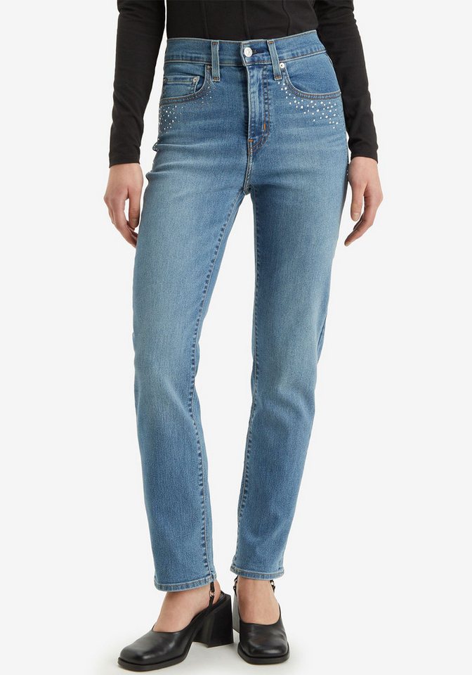 Levi's® Straight-Jeans 724 HIGH RISE STRAIGHT CAMP DENIM RHINESTONE von Levi's®