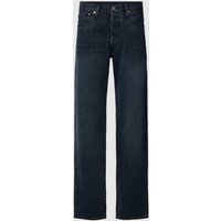 Levi's® Straight Leg Jeans im 5-Pocket-Design Modell "501 BLUE BLACK STRETCH" in Dunkelblau, Größe 31/30 von Levi's®